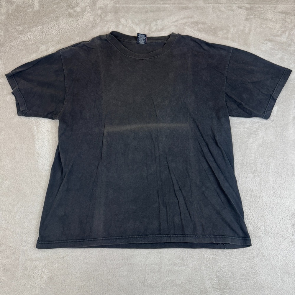 Vintage The Great Battle Shirt Mens XL Black Preowned Animal Print Retro Faded‎